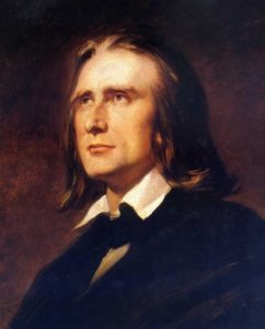 Franz Liszt 1856, nach einem Gemälde von Wilhelm von Kaulbach (1805 - 1874)