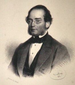 Johann Baptist Streicher (1796 – 1871), Lithographie von Adolf Dauthage, 1862