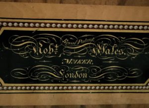 Robert Wales, London ca. 1810 owned by Carolina Oliphant - Nameboard - Eric Feller Collection