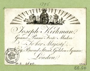 Trade Card Joseph Kirkman c. 1795 - The British Museum